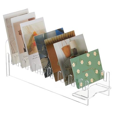 UNICRAFTALE 15-Slot Acrylic Greeting Card Display Stand for Tabletop