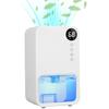 TeqHome Dehumidifier, 37.2OZ Small Dehumidifier for Bedroom Bathroom Closet(950 sq.Ft), Portable Quiet Dehumidifiers with Humidity Monitoring, Auto Shut Off, 7 Colors LED Light and Touch Control view 1