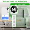 TeqHome Dehumidifier, 37.2OZ Small Dehumidifier for Bedroom Bathroom Closet(950 sq.Ft), Portable Quiet Dehumidifiers with Humidity Monitoring, Auto Shut Off, 7 Colors LED Light and Touch Control view 2