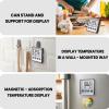 Digital Refrigerator Thermometer Alarm 2pack Freezer Thermometer with Large LCD Display, Includes Stand, Magnetic Backing Plate, and Probe Cable for Rooms, Kitchen refrigerators,Crawler,Aquariums. view 4