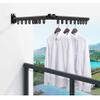 Airer- Wall Mounted Airer,Folding Extendible 61~168cm Clothes Dryer Rack Efficency view 2