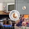 Kitchen Timer Magnetic Stainless Steel Countdown Timer Mechanical Timer Clock with Alarm for Home Baking Cooking Oven Orange Flowers view 4