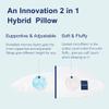 ACCURATEX Hybrid Pillow for Sleeping, Adjustable Shredded Memory Foam Pillow Core with Fluffy Down Alternative Fill Removable Cotton Cover,for Side,Back,Stomach Sleepers,Standard Size view 2