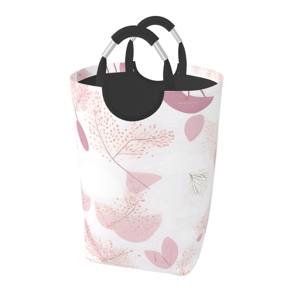 Hand-painted floral line pattern Foldable Square Storage Bag, 50L Dirty Clothes Laundry Basket, Suitable for Laundry Room, Dormitory, Bedroom