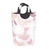 Hand-painted floral line pattern Foldable Square Storage Bag, 50L Dirty Clothes Laundry Basket, Suitable for Laundry Room, Dormitory, Bedroom view 2