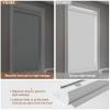 Sulugood Blackout Roller Shades for Windows,Cordless,Linen Fabric,Roller Blinds for Indoor Windows,Thermal Insulated UV Protection,Window Blinds for Home Bedroom Office Door.Light Grey.30 W x 64" H view 3