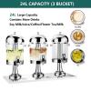 ELUKHT Beverage Dispenser & Juice Chillers & Water Fountains & Soy Milk Flower Tea Coffee Dispensers & Fruit Juicer for Commercial Use, with Stainless Steel Tap and Drip Tray Design,Silver (Silver) view 2