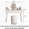 GUQASDV Makeup Desk with Drawers, Makeup Vanity Desk with Lights and Stool, Dressing Table with 3-Color Lighting, White Vanity Desk for Makeup Room(120x40x75cm) view 2
