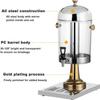 ELUKHT Drink Dispenser with tap, Stainless Steel Cold Beverage Dispenser, Commercial Juice Machine, for Parties, Weddings, Lemonade, Breakfast, Hotels (Gold Double Head) view 4
