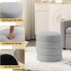 JTWWDM Padded Round Footstools, Wool Plush Vanity Rest Stool, Modern Ottoman Coffee Table Chairs, Compact Soft Foot Rest for Makeup Room Bedroom,35x35x22cm(14x14x9in) view 2