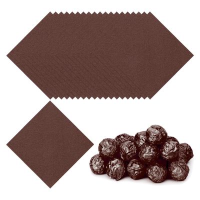 PATIKIL Foil Candy Wrappers 5x5 Inch, 100 Pcs Square Orange Pattern Aluminium Foil Candy Wrapping Paper for DIY Chocolate Candies Packaging Decoration, Brown
