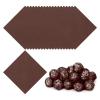 PATIKIL Foil Candy Wrappers 5x5 Inch, 100 Pcs Square Orange Pattern Aluminium Foil Candy Wrapping Paper for DIY Chocolate Candies Packaging Decoration, Brown view 1
