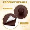 PATIKIL Foil Candy Wrappers 5x5 Inch, 100 Pcs Square Orange Pattern Aluminium Foil Candy Wrapping Paper for DIY Chocolate Candies Packaging Decoration, Brown view 3