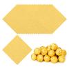 PATIKIL Foil Candy Wrappers 4x4 Inch, 100 Pcs Square Orange Pattern Aluminium Foil Candy Wrapping Paper for DIY Chocolate Candies Packaging Decoration, Gold view 1