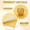 PATIKIL Foil Candy Wrappers 4x4 Inch, 100 Pcs Square Orange Pattern Aluminium Foil Candy Wrapping Paper for DIY Chocolate Candies Packaging Decoration, Gold view 3