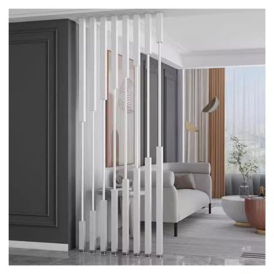 8 Pole Privacy Screen Separation Post, Modern Room Dividers Wall for Apartment Studio/Restaurant/Bedroom/Office Cubicle Decor, No Drilling Install(7.9ft/94.4in/240cm)