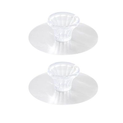 2PCS Wardrobe Handle Drawer Knobs Stickable Dresser Knob Home Decoration Tool For Furniture Window Glass Door - (Color: Transparent)