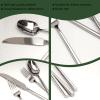 18/10 20-Piece Silverware Set, Hexagonal Flatware Set Stainless Steel, Modern Cutlery Set, Service for 4, Mirror Finish Dishwasher Safe view 2