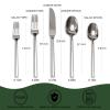 18/10 20-Piece Silverware Set, Hexagonal Flatware Set Stainless Steel, Modern Cutlery Set, Service for 4, Mirror Finish Dishwasher Safe view 4