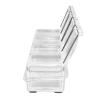 4 Cell Clear Seasoning Rack, Seasoning Storage Container Condiment Jars, Seasoning Rack Pots Sugar Cruet with Cover and Spoon view 2