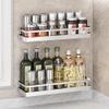 2PCS Kitchen Spice Rack, SUS304 Stainless steel Wall Mount Storage Rack, Seasoning Container, 15.7Inch Spice Organizer, Kitchen Seasoning Hanging Rack, Bathroom Shelf for Storing Toiletries view 1