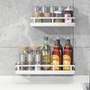 2PCS Kitchen Spice Rack, SUS304 Stainless steel Wall Mount Storage Rack, Seasoning Container, 15.7Inch Spice Organizer, Kitchen Seasoning Hanging Rack, Bathroom Shelf for Storing Toiletries view 4