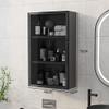 3 Layer Bathroom Medicine Cabinet with Door, Toiletry Organizer Cabinet, Kitchen Wall Mounted Cupboard, Over The Toilet Organizer Shelves(A,40 * 14 * 75cm) view 2