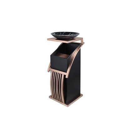 KOMFGT Outdoor Trash Can Large Trash Cans Hotel Hotel Ktv Lobby Lobby Sales Department Corridor Elevator Vertical Stainless Steel with Ashtray Classification Courtyard Trash Can (One Color F)