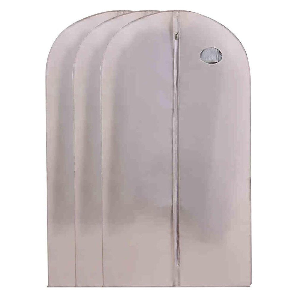 3 Pack Garment Bags for Hanging Clothes, Garment Bags for Hanging Clothes Storage, Clothes Covers Protecting Dusts for Dry Cleaner, Home Storage, Travel