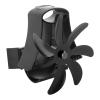 JTLB Wood Stove Fan Pipe Fireplace Fan 7 Blades Stove Fan On Chimney Silent Motors Heat Powered Wood Stove Fan Magnetic Wall Mount (Black) view 1