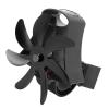 JTLB Wood Stove Fan Pipe Fireplace Fan 7 Blades Stove Fan On Chimney Silent Motors Heat Powered Wood Stove Fan Magnetic Wall Mount (Black) view 3