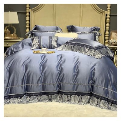 Luxury Lace Embroidery 1000TC Egyptian Cotton Princess Wedding Bedding Set Duvet Cover Bed Sheet Or Bedspread Pillowcase 4Pcs,Bedding