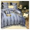 Luxury Lace Embroidery 1000TC Egyptian Cotton Princess Wedding Bedding Set Duvet Cover Bed Sheet Or Bedspread Pillowcase 4Pcs,Bedding view 2