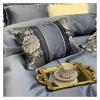 Luxury Lace Embroidery 1000TC Egyptian Cotton Princess Wedding Bedding Set Duvet Cover Bed Sheet Or Bedspread Pillowcase 4Pcs,Bedding view 4