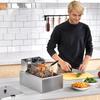 Commercial Deep Fryer with Baskets, 1700W 9.7QT/9.1L Thickened Stainless Steel Countertop Electric Oil Fryer, Large Capacity with Temperature Control (6L) view 2