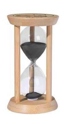 SuLiao Wooden Sand Timer 5 Minute Hourglass, Beech Small Black Sand Watch 5 Min, Reloj De Arena Hour Glass Sandglass for Home Office Decorative Game Classroom
