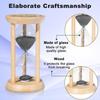 SuLiao Wooden Sand Timer 5 Minute Hourglass, Beech Small Black Sand Watch 5 Min, Reloj De Arena Hour Glass Sandglass for Home Office Decorative Game Classroom view 3