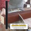 4ft 5ft 6ft 7ft 8ft 10ft High Wood Slat Room Divider Post for Entrance, Adjustable Partition Screen Column Ceiling To Floor, Home/Office/Hotel Hollow Decor Grille, N(Black 10 Pieces-High-83in/211cm view 3