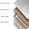 2 in 1 Cutting Board, 2 in One Cutting Board, Double Sided Cutting Board Stainless Steel, Stainless Steel Cutting Board for Kitchen, Metal Cutting Board, For Vegetables,Meat, Easy to Clean (18*12) view 2