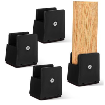 BESTOYARD 4pcs Adjustable Furniture Risers for Beds Desks and Cabinets Metal Height Extenders - Base Fits Legs Elevate Your Furniture Stability and Flexibility