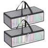 2PCS Hat Organizer for Baseball Caps, 24x7.9x8.3 Inch Non-woven Fabric Hat Organizer with 2 Carry Handles, Hat Storage with Zipper for Closet Organization Baseball Cap Organizer Hat Storage Hat Box view 1