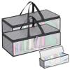 2PCS Hat Organizer for Baseball Caps, 24x7.9x8.3 Inch Non-woven Fabric Hat Organizer with 2 Carry Handles, Hat Storage with Zipper for Closet Organization Baseball Cap Organizer Hat Storage Hat Box view 3
