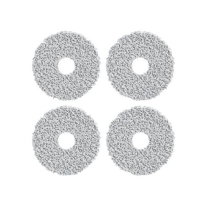 JFGTHJ Compatible for Dreame Bot L10s Pro Ultra Heat Robot Vacuum Cleaner Spare Accessory Parts Kit Rubber Main/Side Brush, Filter, Mop Rag(Mop 4pc)