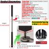 10 Pcs Standing Wall Partition Column, Home Hotel Office Privacy Screens/Room Separation Column Partition Pole for Hotel Entryway, Black Height Adjustable Base(Height 109in/(276.9cm)) view 2