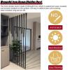 10 Pcs Standing Wall Partition Column, Home Hotel Office Privacy Screens/Room Separation Column Partition Pole for Hotel Entryway, Black Height Adjustable Base(Height 109in/(276.9cm)) view 3