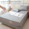 Waterproof Mattress Protector, Fitted Sheet Mattress Topper with Deep Pocket Fitted Up to 11.8", Dirt-Proof Bed Mattress Pad Cover (Beige,Queen:59x79in(150 * 200CM)) view 2