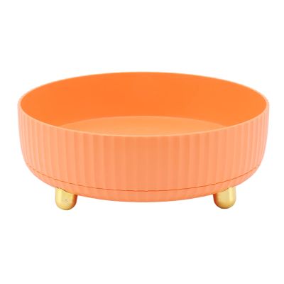 360 Degree Rotating Storage Rack Organizer for Kitchen Cabinet Pantry (Orange)