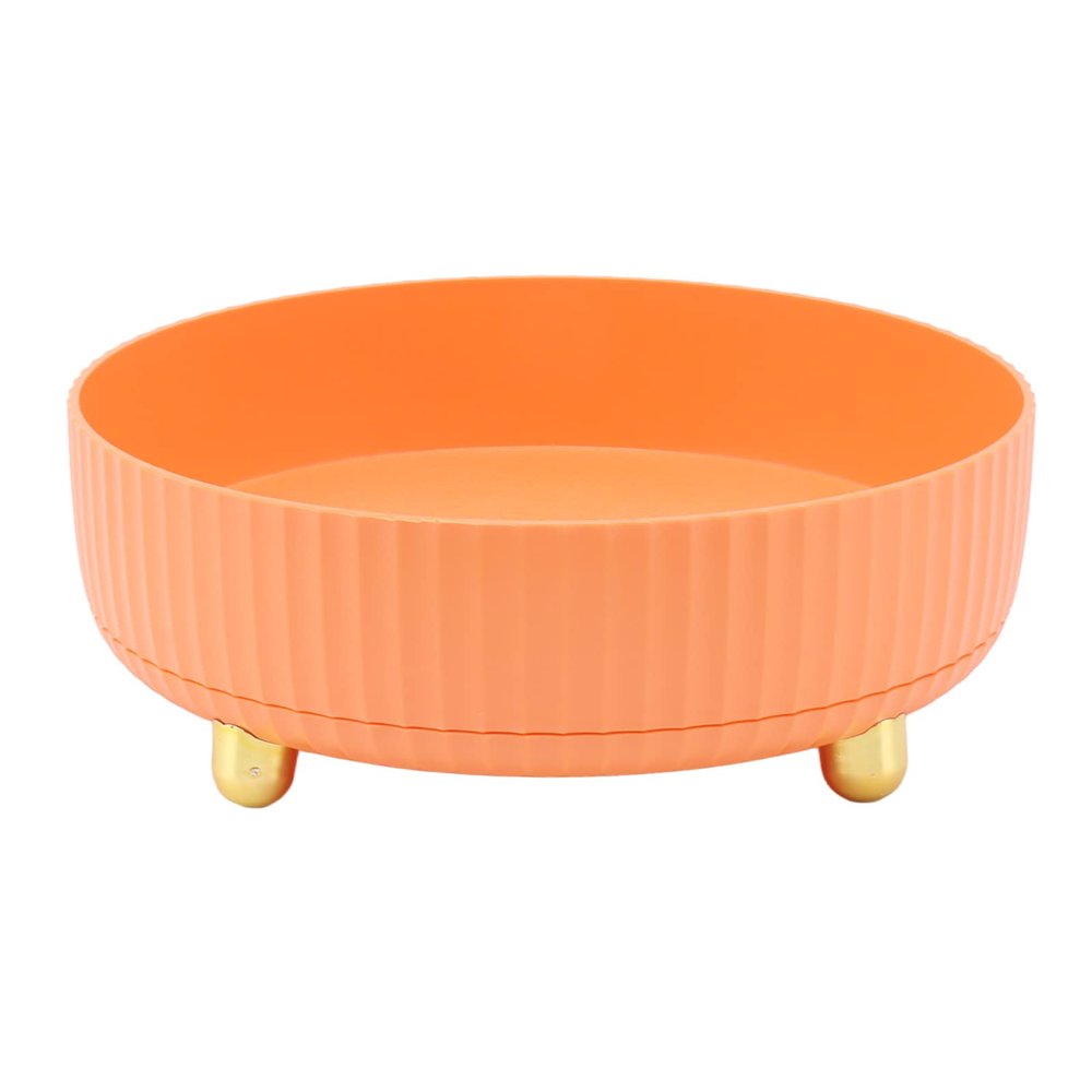 360 Degree Rotating Storage Rack Organizer for Kitchen Cabinet Pantry (Orange)