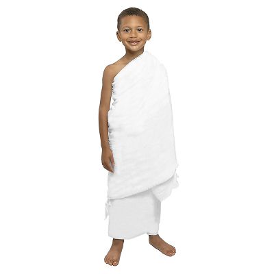 NICEYST 2Pcs Kids Boys Ihram Towel Set for Umrah Hajj Soft Lightweight Ihram Ahram Ehram Pilgrimage Towels Wrap 61.4x30.7