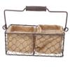 HomeLoft Basics Natural Liner Square Baskets Toushin Double Storage Basket Home Decor Rural Style Versatile Organizer view 1